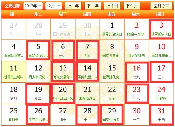 2017年12月裝修吉日有幾天，分別是那幾天